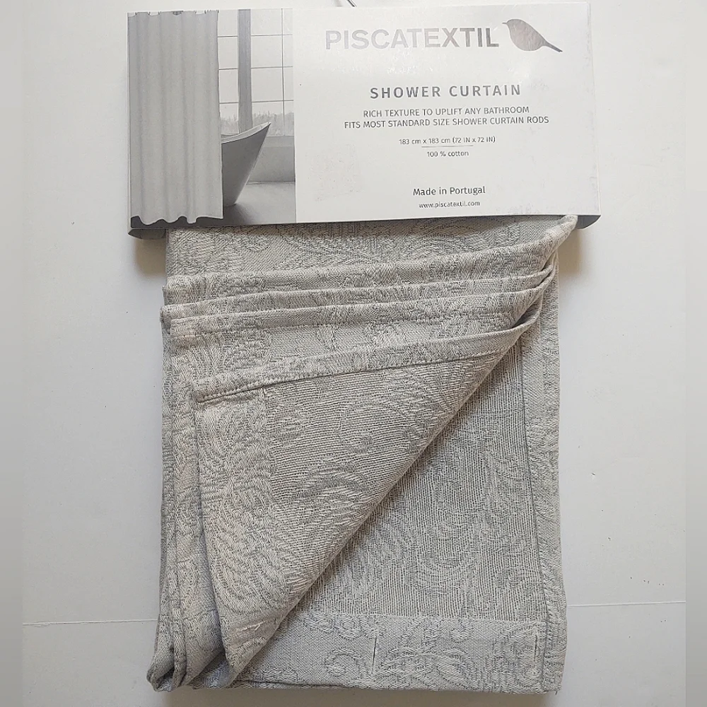 🎁Piscatextil Shower Curtain - 100% Cotton - 72